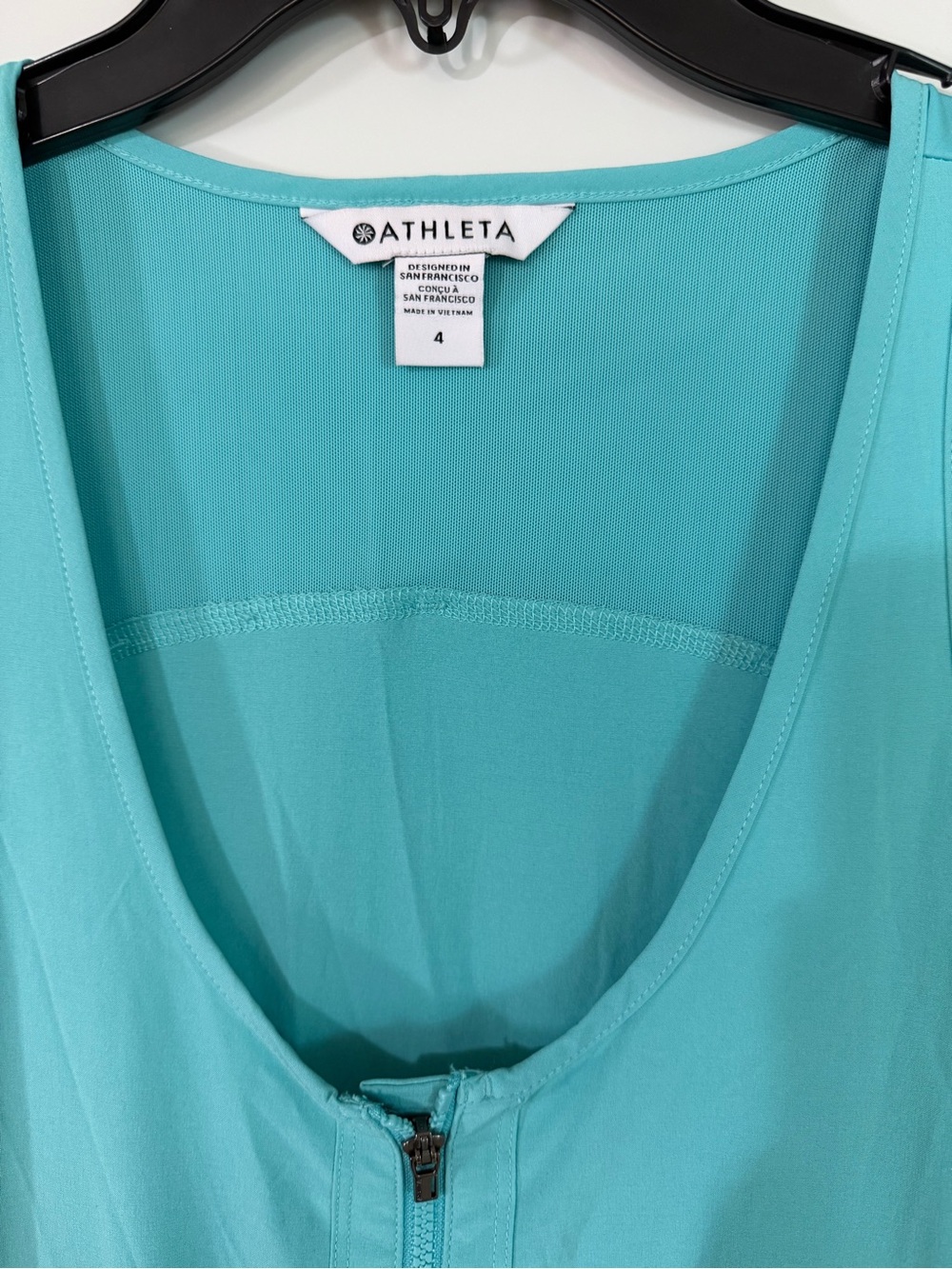 Athleta Expedition Women's Dress Short Mini Jersey Pockets Sleeveless 4 Blue - Picture 2 of 6